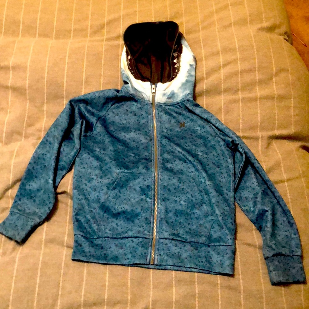 Boys Hurley full zip shark hoodie size M